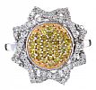 9CT WHITE GOLD YELLOW DIAMOND RING at Ross's Online Art Auctions