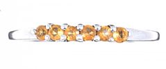 STERLING SILVER CITRINE BAND at Ross's Online Art Auctions