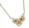 18CT GOLD RUBY, EMERALD, SAPPHIRE & DIAMOND NECKLACE at Ross's Online Art Auctions