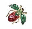 GOLD-TONE ENAMEL INSECT BROOCH at Ross's Online Art Auctions