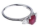 PLATINUM RUBY & DIAMOND RING at Ross's Online Art Auctions