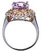 STERLING SILVER AMETHYST & CRYSTAL RING at Ross's Online Art Auctions