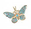STERLING SILVER MULTI-GEMSTONE BUTTERFLY PENDANT at Ross's Online Art Auctions