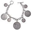 STERLING SILVER COIN BRACELET at Ross's Online Art Auctions