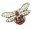 COSTUME FAUX PEARL INSECT BROOCH at Ross's Online Art Auctions