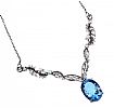 STERLING SILVER BLUE & WHITE TOPAZ NECKLACE at Ross's Online Art Auctions