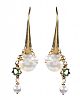 18CT GOLD FRESHWATER PEARL & TOURMALINE EARRINGS at Ross's Online Art Auctions