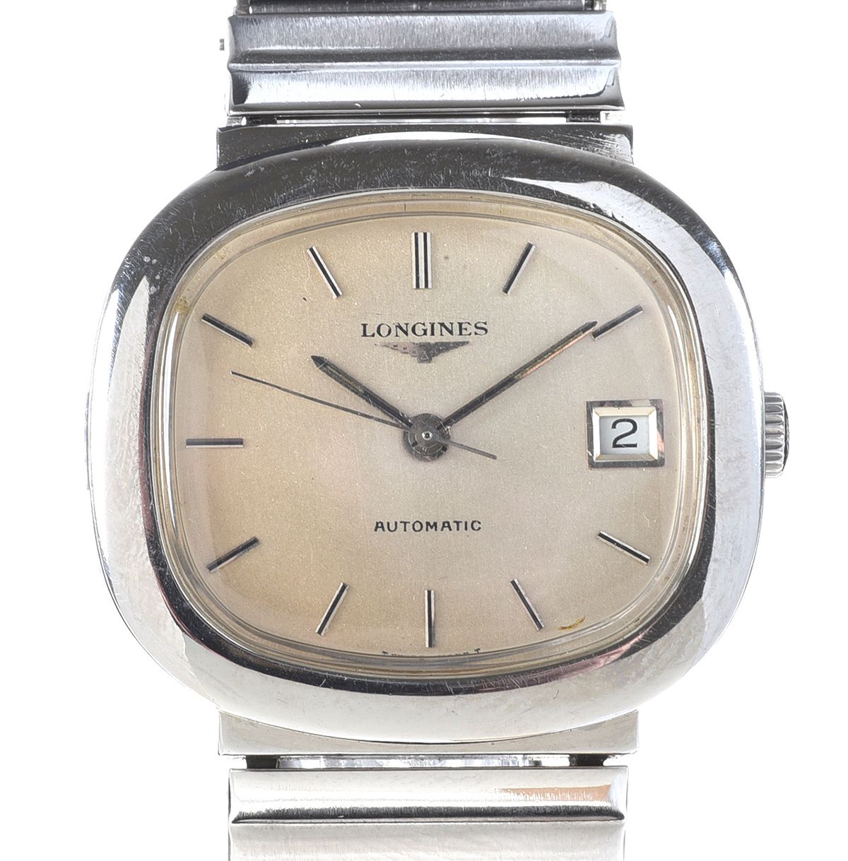 LONGINES STAINLESS STEEL GENT'S WRIST WATCH at Ross's Online Art Auctions