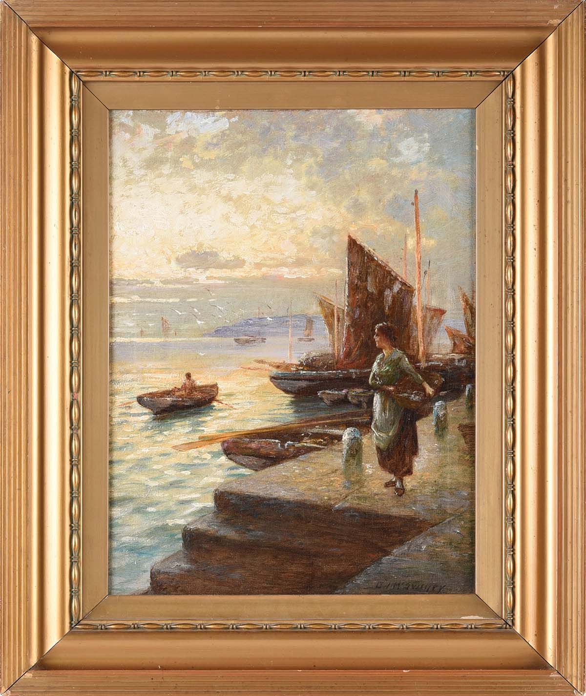 WAITING FOR THE CATCH by Eugene J. McSwiney at Ross's Online Art Auctions