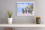 RACING AT DOWNHILL BEACH BELOW MUSSENDEN TEMPLE by Sean Lorinyenko at Ross's Online Art Auctions