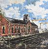 PUMP HOUSE, CLARENDON DOCK, BELFAST by Keith Dury at Ross's Online Art Auctions