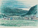 VILLAGE AT THE FOOT OF THE MOUNTAINS by Continental School at Ross's Online Art Auctions