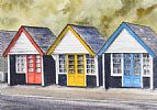 BEACH HUTS by Lawrence Chambers at Ross's Online Art Auctions