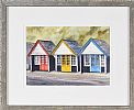 BEACH HUTS by Lawrence Chambers at Ross's Online Art Auctions