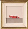 RED LAMBOURGHINI by Comhghall Casey at Ross's Online Art Auctions