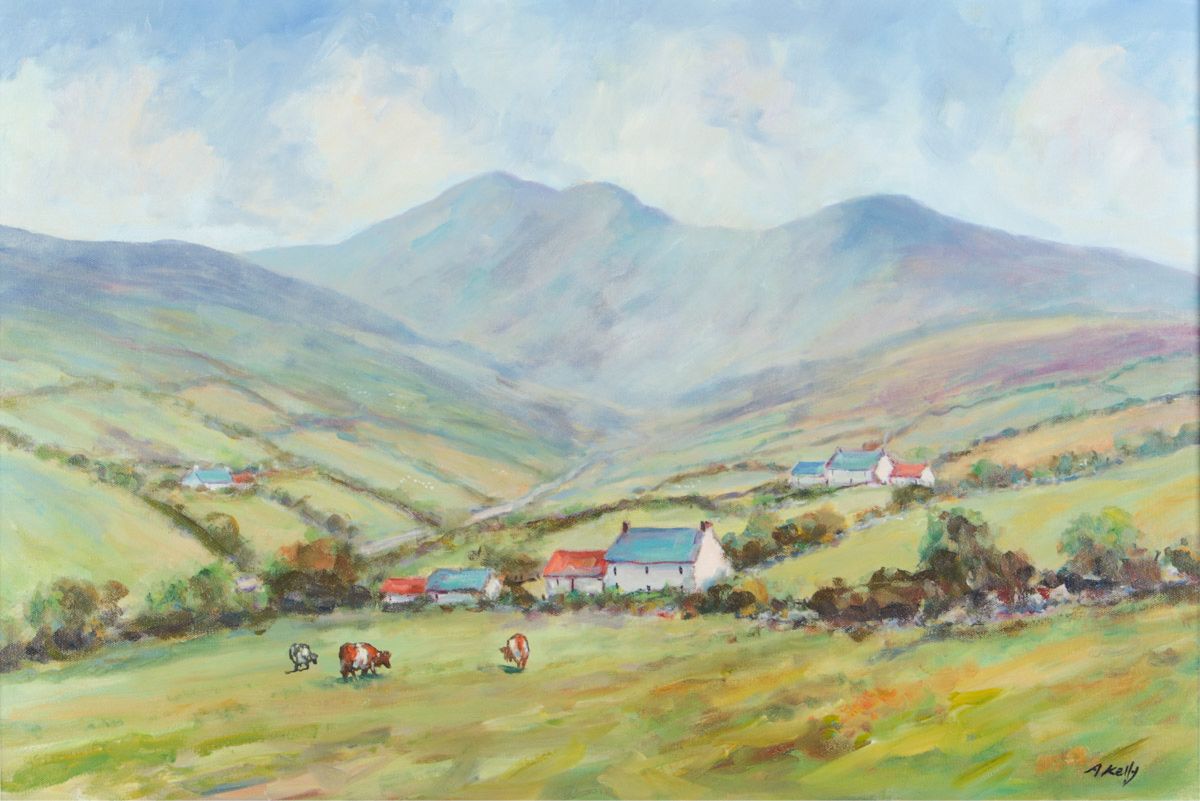IN THE MOURNES, COUNTY DOWN by Anne Kelly at Ross's Online Art Auctions