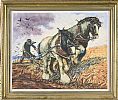 PLOUGHING THE FIELD by P.J. Kennedy at Ross's Online Art Auctions