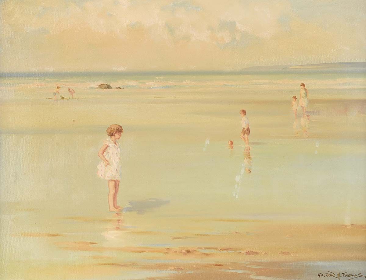 SUMMER HOLIDAY, CASTLECOVE, COUNTY KERRY by Arthur H. Twells RUA at Ross's Online Art Auctions