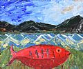 A RED HERRING by Beth Rainey at Ross's Online Art Auctions