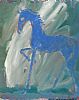 BLUE TROTTING PONY by Con Campbell at Ross's Online Art Auctions