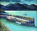 ROUNDSTONE HARBOUR by Sean Loughrey at Ross's Online Art Auctions