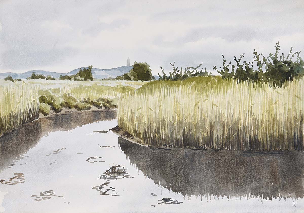 REEDS, STRANGFORD LOUGH II by Arnold Gardner at Ross's Online Art Auctions