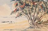 TREES BY THE SHORE by Birchwell Delph at Ross's Online Art Auctions