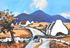 ROUNDSTONE COTTAGES by Patrick Murphy at Ross's Online Art Auctions