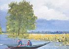 BOATING ON THE RIVER ESKE, DONEGAL by Sean Lorinyenko at Ross's Online Art Auctions