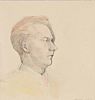 MALE PORTRAIT by Maurice Canning Wilks ARHA RUA at Ross's Online Art Auctions