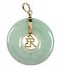 14CT GOLD MOUNTED JADE PENDANT at Ross's Online Art Auctions