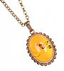 9CT GOLD AMBER NECKLACE at Ross's Online Art Auctions