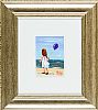GIRL WITH THE BLUE BALLOON by Michelle Carlin at Ross's Online Art Auctions