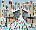 SNOWSCENE OUTSIDE PATSY DANS by John Ormsby at Ross's Online Art Auctions