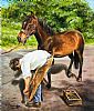 THE FARRIER by Stephen Brown at Ross's Online Art Auctions