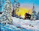 WINTER SUNRISE by Andy Saunders at Ross's Online Art Auctions