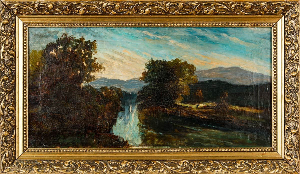 RIVER AND TREES II by Holland at Ross's Online Art Auctions