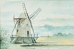 DUTCH WINDMILL by Dennis Orme Shaw at Ross's Online Art Auctions