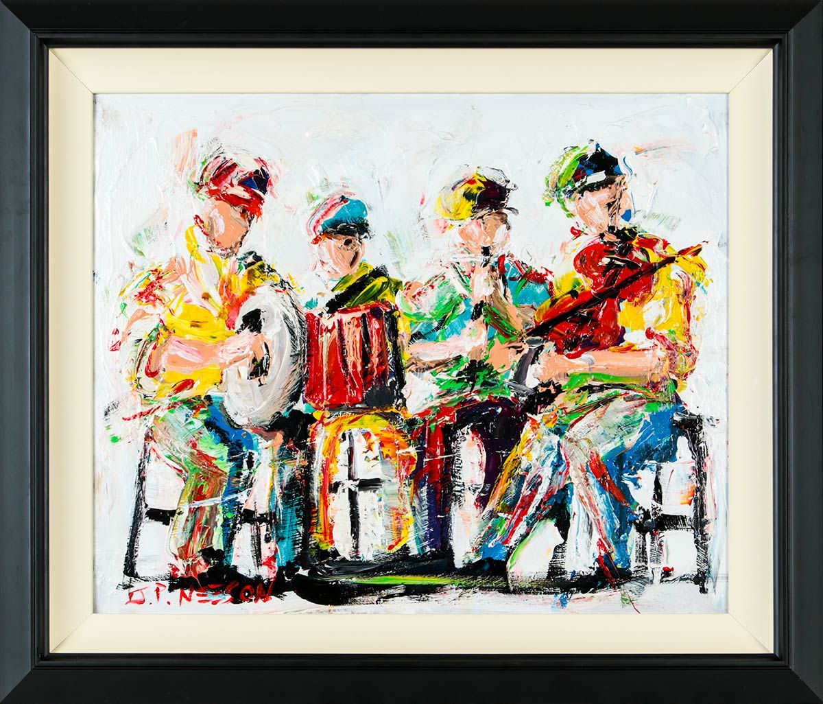 SESSION AT THE TEMPLE BAR by J.P. Neeson at Ross's Online Art Auctions