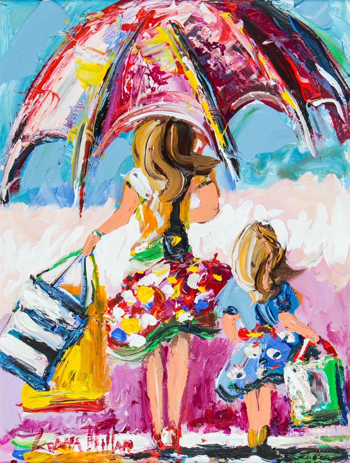 OUT SHOPPING by Lorna Millar at Ross's Online Art Auctions