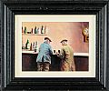 A CHAT AT THE BAR by Liam Reilly at Ross's Online Art Auctions