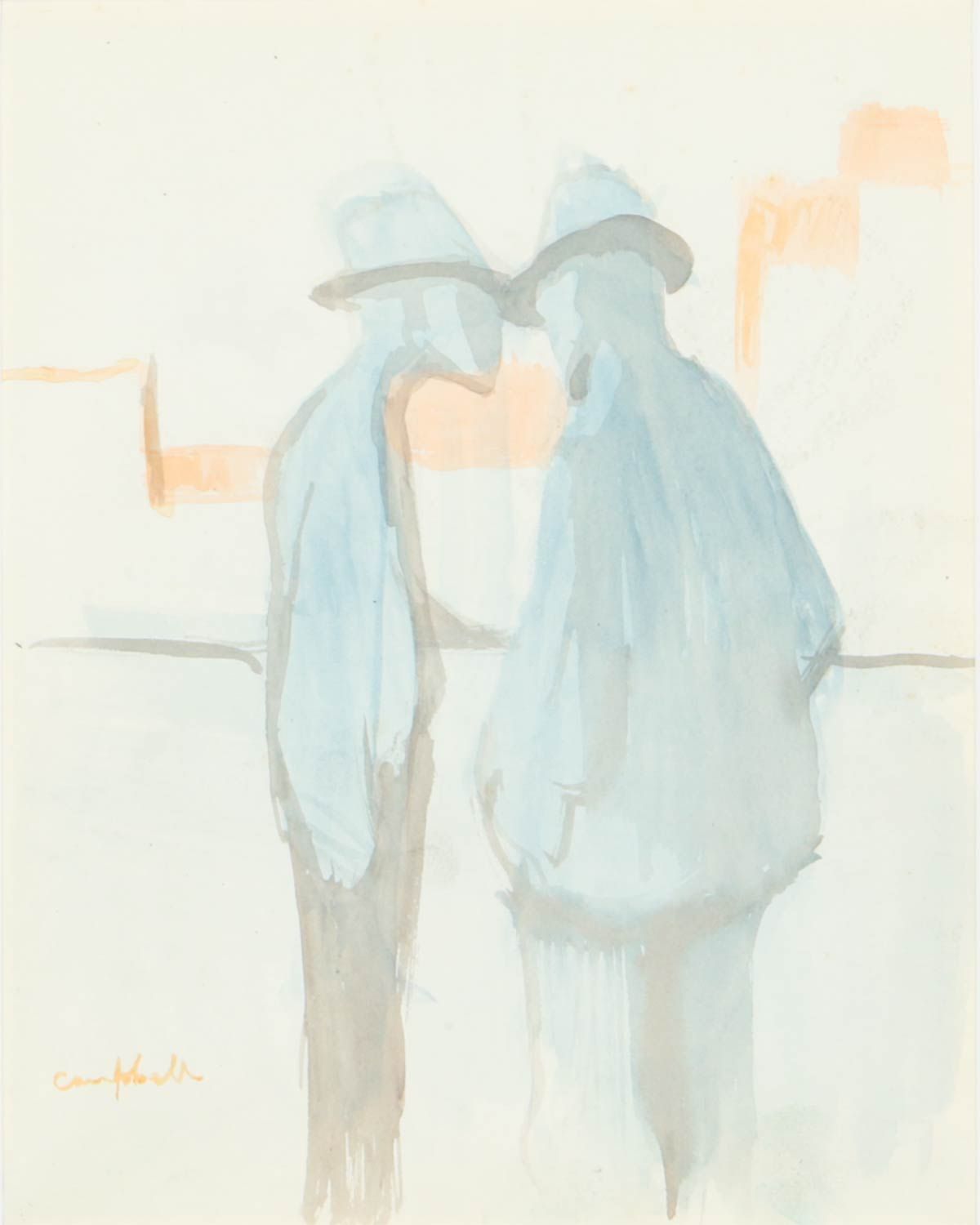 TIME FOR A CHAT by George Campbell RHA RUA at Ross's Online Art Auctions