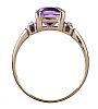 9CT GOLD AMETHYST & DIAMOND RING at Ross's Online Art Auctions