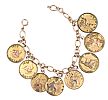 9CT GOLD COIN BRACELET at Ross's Online Art Auctions