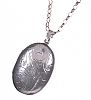 STERLING SILVER LOCKET & CHAIN at Ross's Online Art Auctions