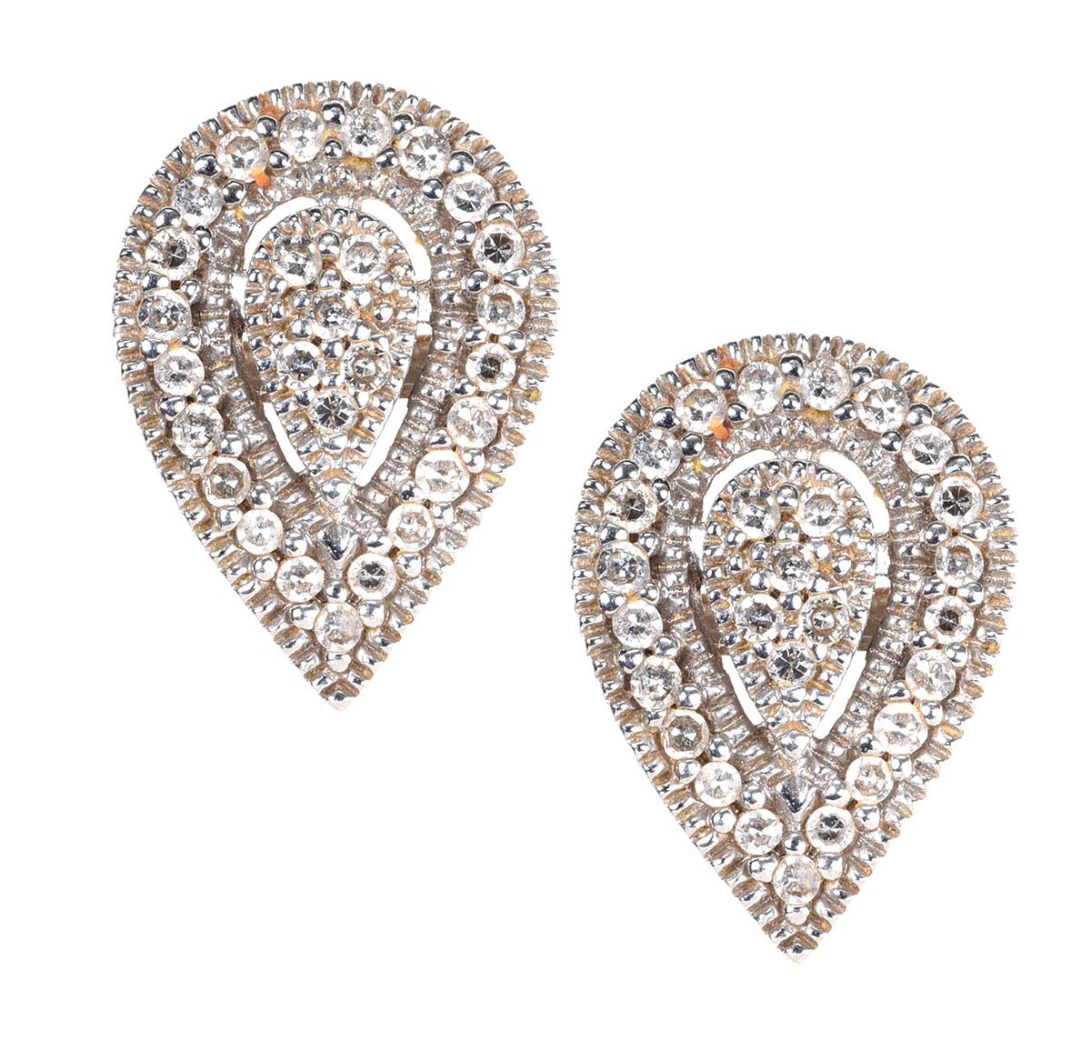 9CT WHITE GOLD DIAMOND EARRINGS at Ross's Online Art Auctions