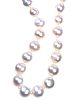 STRAND OF FRESHWATER CULTURED PEARLS WITH STERLING SILVER AMETHYST CLASP at Ross's Online Art Auctions