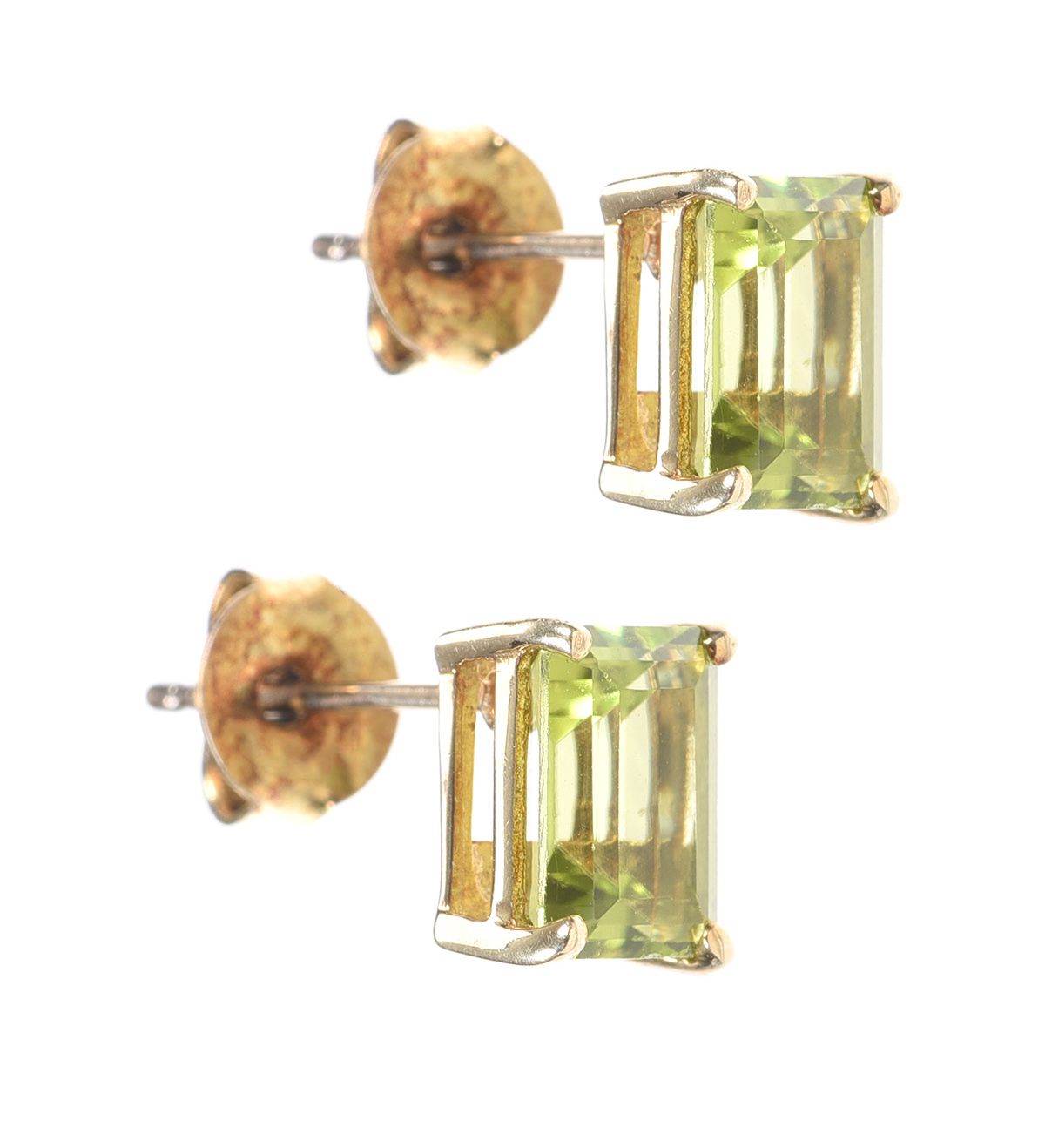 9CT GOLD PERIDOT EARRINGS at Ross's Online Art Auctions