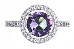 STERLING SILVER MYSTIC TOPAZ & CRYSTAL RING at Ross's Online Art Auctions