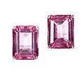 9CT WHITE GOLD PINK SAPPHIRE EARRINGS at Ross's Online Art Auctions